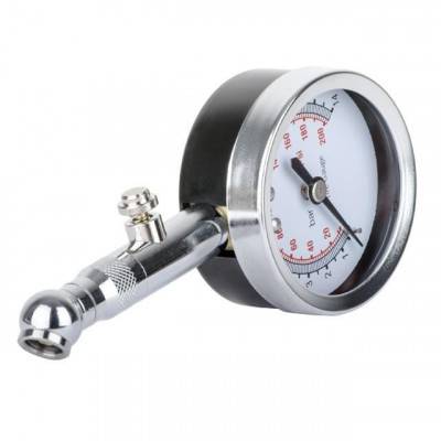 Будкрам купити Вимірювач тиску в шинах стрілочний, металевий корпус, клапан скидання тиску AT-1004 Вимірювач тиску в шинах стрілочний, металевий корпус, клапан скидання тиску AT-1004 2