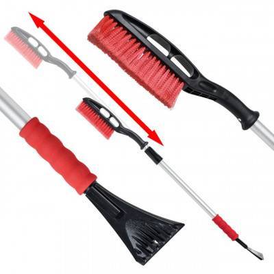 Будкрам купить Щетка со скребком телескопическая 99-139см INTERTOOL AT-0119 Щетка со скребком телескопическая 99-139см INTERTOOL AT-0119 2