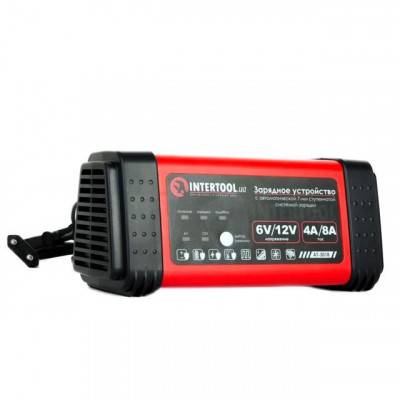 Будкрам купити Зарядний пристрій 6/12В, 4/8A, 230В, LED-індикація INTERTOOL AT-3018 Зарядний пристрій 6/12В, 4/8A, 230В, LED-індикація INTERTOOL AT-3018 2