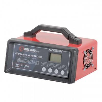 Будкрам купити Зарядний пристрій 12В, 5/10/15/20А, 230В, режим реанімації, десульфатації акумулятора INTERTOOL AT-3021 Зарядний пристрій 12В, 5/10/15/20А, 230В, режим реанімації, десульфатації акумулятора INTERTOOL AT-3021 3