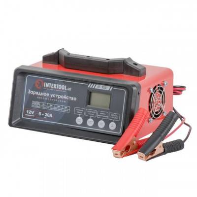 Будкрам купити Зарядний пристрій 12В, 5/10/15/20А, 230В, режим реанімації, десульфатації акумулятора INTERTOOL AT-3021 Зарядний пристрій 12В, 5/10/15/20А, 230В, режим реанімації, десульфатації акумулятора INTERTOOL AT-3021 4