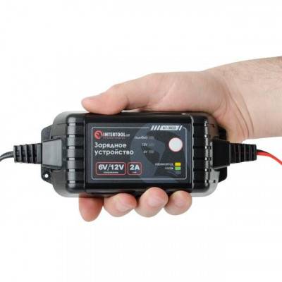 Будкрам купити Зарядний пристрій 6/12В, 2А, 230В, максимальна ємність акумулятора, що заряджається 1.2-60 А/год INTERTOOL AT-3022 Зарядний пристрій 6/12В, 2А, 230В, максимальна ємність акумулятора, що заряджається 1.2-60 А/год INTERTOOL AT-3022 4