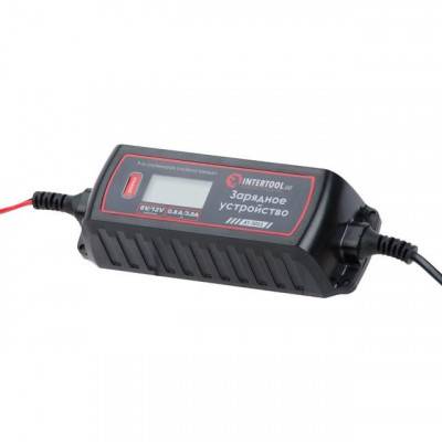 Будкрам купить Зарядное устройство 6/12В, 0.8/3.8А, 230В, зимний режим зарядки, дисплей, максимальная емкость заряжаемого аккумулятора 1.2-120 а/ч INTERTOOL AT-3023 Зарядное устройство 6/12В, 0.8/3.8А, 230В, зимний режим зарядки, дисплей, максимальная емкость заряжаемого аккумулятора 1.2-120 а/ч INTERTOOL AT-3023 2