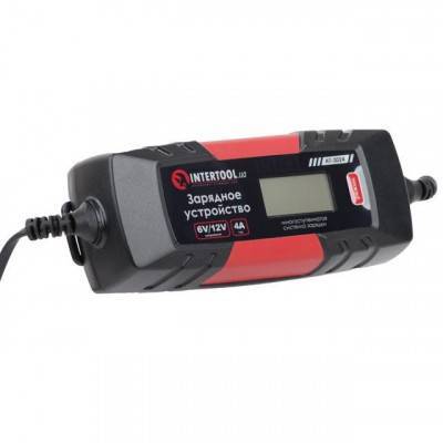 Будкрам купити Зарядний пристрій 6/12В, 1/2/3/4А, 230В, зимовий режим зарядки, дисплей, максимальна ємність акумулятора, що заряджається 1.2-120 А/год INTERTOOL AT-3024 Зарядний пристрій 6/12В, 1/2/3/4А, 230В, зимовий режим зарядки, дисплей, максимальна ємність акумулятора, що заряджається 1.2-120 А/год INTERTOOL AT-3024 2