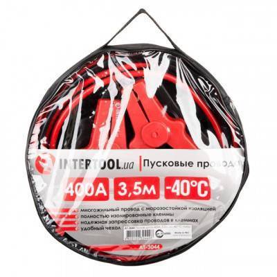 Будкрам купить Пусковые провода 400А, 3.5м, до -40°C, чехол INTERTOOL AT-3044 Пусковые провода 400А, 3.5м, до -40°C, чехол INTERTOOL AT-3044 4