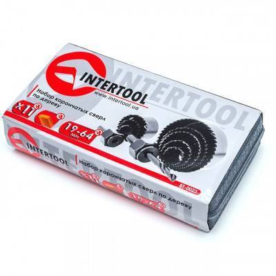 Будкрам купить Набор корончатых сверл по дереву составной 19-64 мм 11 шт. INTERTOOL BT-0023 Набор корончатых сверл по дереву составной 19-64 мм 11 шт. INTERTOOL BT-0023 2