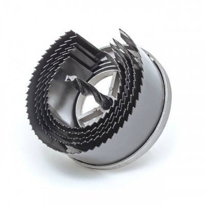 Будкрам купити Набір корончастих свердел по гіпсокартону складовою, 60-95мм, 5 розмірів, Висота 30мм INTERTOOL BT-0025