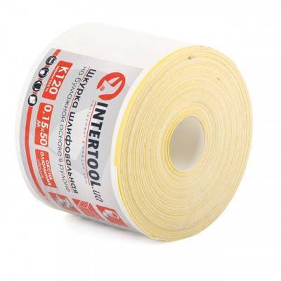 Будкрам купить Шлифовальная шкурка на бумажной основе К120, 115мм*50м. INTERTOOL BT-0821 Шлифовальная шкурка на бумажной основе К120, 115мм*50м. INTERTOOL BT-0821 2