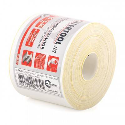 Будкрам купить Шлифовальная шкурка на бумажной основе К180, 115мм*50м. INTERTOOL BT-0823 Шлифовальная шкурка на бумажной основе К180, 115мм*50м. INTERTOOL BT-0823 2