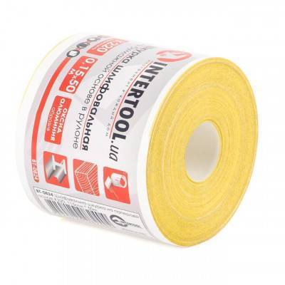 Будкрам купить Шлифовальная шкурка на бумажной основе К220, 115мм*50м. INTERTOOL BT-0824 Шлифовальная шкурка на бумажной основе К220, 115мм*50м. INTERTOOL BT-0824 2