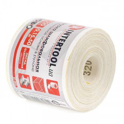 Будкрам купить Шлифовальная шкурка на бумажной основе К320, 115мм*50м. INTERTOOL BT-0826 Шлифовальная шкурка на бумажной основе К320, 115мм*50м. INTERTOOL BT-0826 2