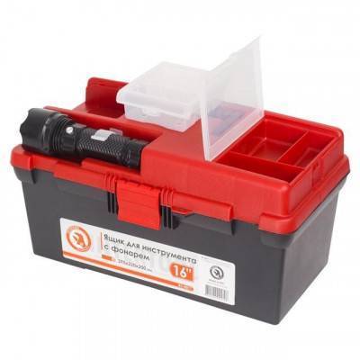Будкрам купить Ящик для инструмента c фонарем 16" 395*220*200 мм INTERTOOL BX-0017 Ящик для инструмента c фонарем 16" 395*220*200 мм INTERTOOL BX-0017 11