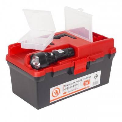 Будкрам купить Ящик для инструмента c фонарем 16" 395*220*200 мм INTERTOOL BX-0017 Ящик для инструмента c фонарем 16" 395*220*200 мм INTERTOOL BX-0017 12