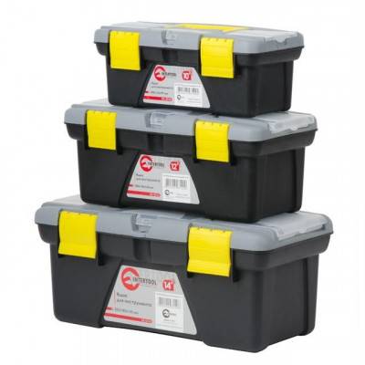 Будкрам купить Комплект ящиков для инструмента 3шт (ВХ-0310 10"/ВХ-0312 12"/ВХ-0314 14") INTERTOOL BX-0303