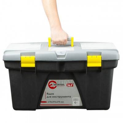 Будкрам купити Ящик для інструменту 26.5" 670*393*370мм INTERTOOL BX-0326 Ящик для інструменту 26.5" 670*393*370мм INTERTOOL BX-0326 10