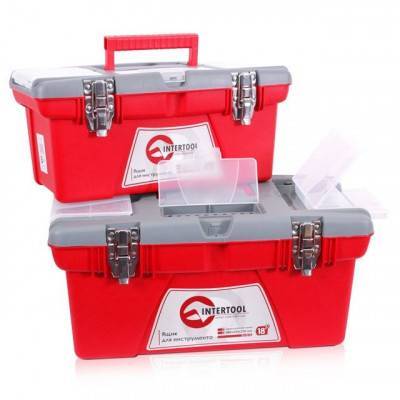 Будкрам купити Комплект ящиків для інструментів з металевим замком, 2 шт INTERTOOL BX-0502