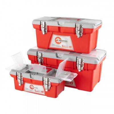 Будкрам купити Комплект ящиків для інструменту з метал. замком 3шт (BX-0513 13"/ BX-0516 16"/BX-0518 18" ) INTERTOOL BX-0503 Комплект ящиків для інструменту з метал. замком 3шт (BX-0513 13"/ BX-0516 16"/BX-0518 18" ) INTERTOOL BX-0503 7