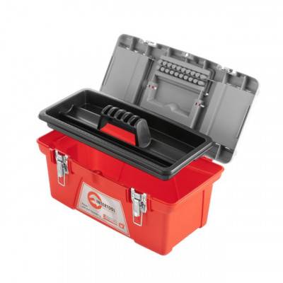 Будкрам купити Ящик для інструментів з металевими замками, 16 " 415X210X190 мм INTERTOOL BX-0516 Ящик для інструментів з металевими замками, 16 " 415X210X190 мм INTERTOOL BX-0516 5