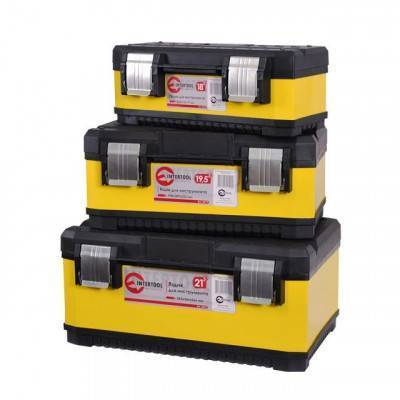 Будкрам купити Комплект ящиків для інструментів з металевими замками, 3 шт INTERTOOL BX-2003