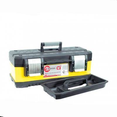 Будкрам купити Ящик для інструментів з металевими замками, 18 " 462X212X177 мм INTERTOOL BX-2018