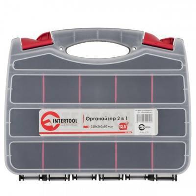 Будкрам купить Органайзер пластиковый, 12,5", 2 в 1, 320x260x80 мм INTERTOOL BX-4004 Органайзер пластиковый, 12,5", 2 в 1, 320x260x80 мм INTERTOOL BX-4004 1_small