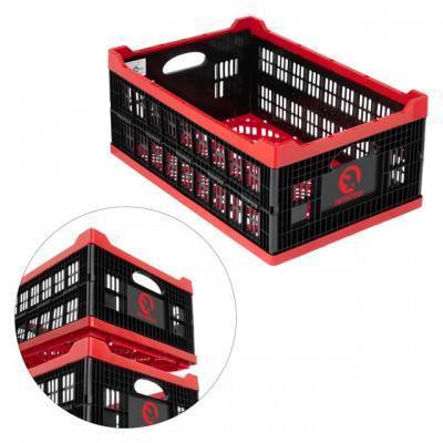 Будкрам купити Ящик складаний, пластиковий, завантаження 30 кг, 47 л., 600*400*260 мм, Матеріал 100% Первинний харчовий ПЕ INTERTOOL BX-6426 Ящик складаний, пластиковий, завантаження 30 кг, 47 л., 600*400*260 мм, Матеріал 100% Первинний харчовий ПЕ INTERTOOL BX-6426 2