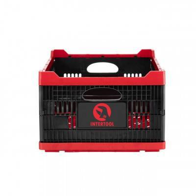 Будкрам купити Ящик складаний, пластиковий, завантаження 30 кг, 47 л., 600*400*260 мм, Матеріал 100% Первинний харчовий ПЕ INTERTOOL BX-6426 Ящик складаний, пластиковий, завантаження 30 кг, 47 л., 600*400*260 мм, Матеріал 100% Первинний харчовий ПЕ INTERTOOL BX-6426 6