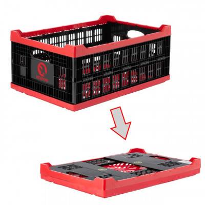 Будкрам купити Ящик складаний, пластиковий, завантаження 30 кг, 47 л., 600*400*260 мм, Матеріал 100% Первинний харчовий ПЕ INTERTOOL BX-6426