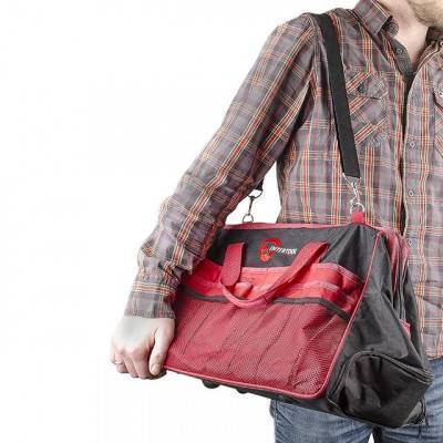 Будкрам купить Сумка-тележка для инструментов с телескопической ручкой 510 мм x 290 мм x 360 мм INTERTOOL BX-9007 Сумка-тележка для инструментов с телескопической ручкой 510 мм x 290 мм x 360 мм INTERTOOL BX-9007 4