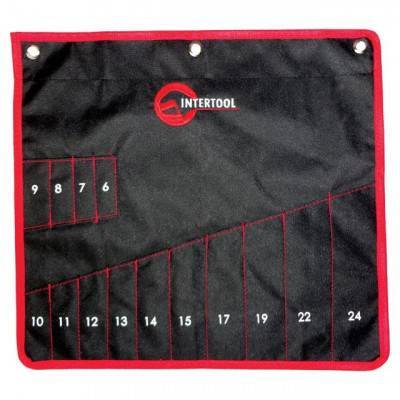 Будкрам купити Чохол для гайкових ключів 14 кишень 430ММХ430ММ INTERTOOL BX-9009