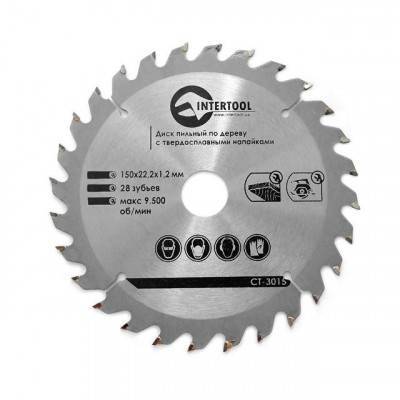 Будкрам купить Диск пильный по дереву с твердосплавными напайками 150x22,2x1,5 мм; 28 зубьев INTERTOOL CT-3015