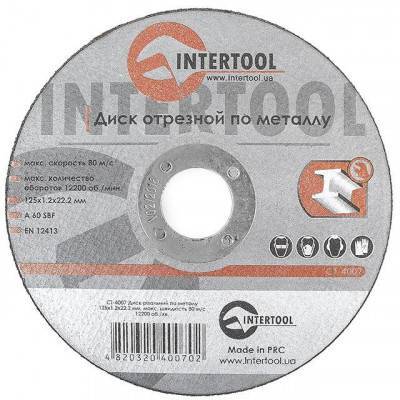 Будкрам купить Диск отрезной по металлу 125x1,2x22,2 мм INTERTOOL CT-4007