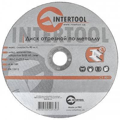 Будкрам купить Диск отрезной по металлу 180x1.6x22.2мм INTERTOOL CT-4013