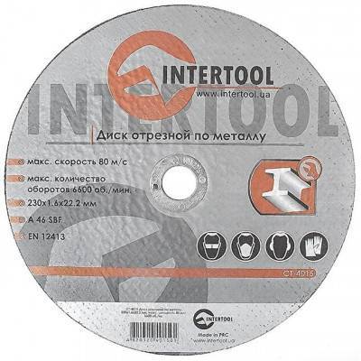 Будкрам купить Диск отрезной по металлу 230x1,6x22,2 мм INTERTOOL CT-4015