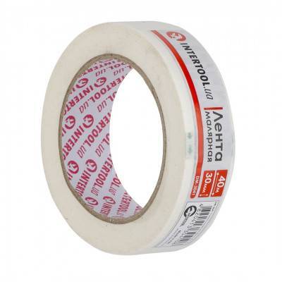 Будкрам купити Стрічка малярська 30мм, 40м, Біла INTERTOOL DM-3041