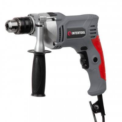 Будкрам купить Дрель ударная 950Вт, 0-2800 об/мин, 1.5-13мм, реверс, металлический корпус редуктора INTERTOOL DT-0121 Дрель ударная 950Вт, 0-2800 об/мин, 1.5-13мм, реверс, металлический корпус редуктора INTERTOOL DT-0121 2