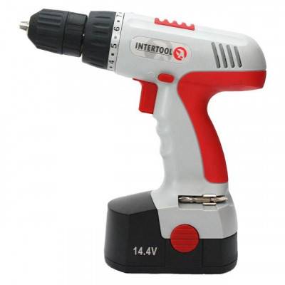 Будкрам купить Шуруповерт аккумуляторный 14.4В, 1 аккумулятор, 1.2Ач, быстрозажимной патрон 0-10мм. INTERTOOL DT-03100