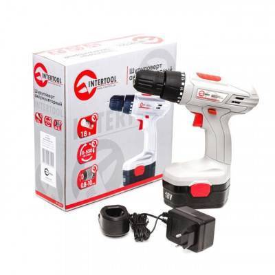 Будкрам купить Дрель-шуруповерт аккумуляторная NiCd 18В, 1 аккумулятор, 1.2Ач, 0-10мм, 16Нм INTERTOOL DT-0312 Дрель-шуруповерт аккумуляторная NiCd 18В, 1 аккумулятор, 1.2Ач, 0-10мм, 16Нм INTERTOOL DT-0312 7