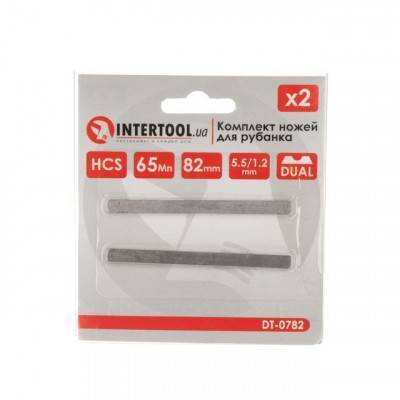 Будкрам купить Комплект ножей для рубанка 82 мм, 2 шт INTERTOOL DT-0782