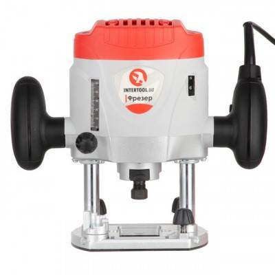 Будкрам купить Фрезер, 1200 Вт, 8000-28000 об/мин, цанга 6/8 мм, макс глубина 52 мм INTERTOOL DT-0950