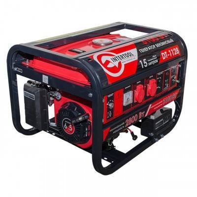 Будкрам купить Генератор бензиновый INTERTOOL DT-1128, 3,1 кВт, 2,8 кВт, электрический и ручной пуск Генератор бензиновый INTERTOOL DT-1128, 3,1 кВт, 2,8 кВт, электрический и ручной пуск 3