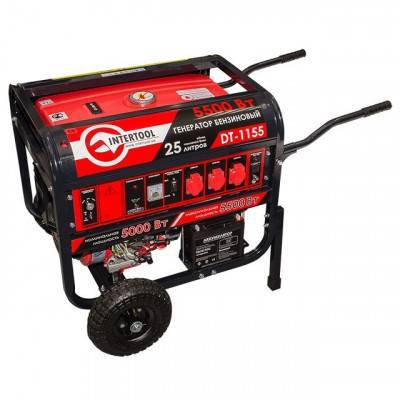 Будкрам купить Генератор бензиновый INTERTOOL DT-1155, 5.5 кВт/5 кВт, электрический и ручной пуск Генератор бензиновый INTERTOOL DT-1155, 5.5 кВт/5 кВт, электрический и ручной пуск 6