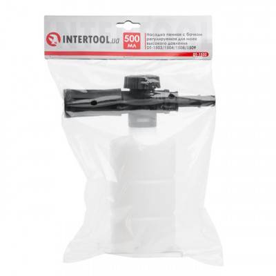 Будкрам купить Насадка пенная с бачком регулируемая для моек высокого давления DT-1502/DT-1503/1504/1508/1515/1517/WT-1509 INTERTOOL DT-1532 Насадка пенная с бачком регулируемая для моек высокого давления DT-1502/DT-1503/1504/1508/1515/1517/WT-1509 INTERTOOL DT-1532 2