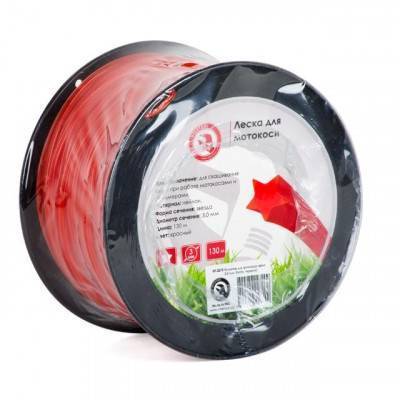 Будкрам купить Леска для мотокосы звезда 3.0 мм, бухта 130м, красная INTERTOOL DT-2273
