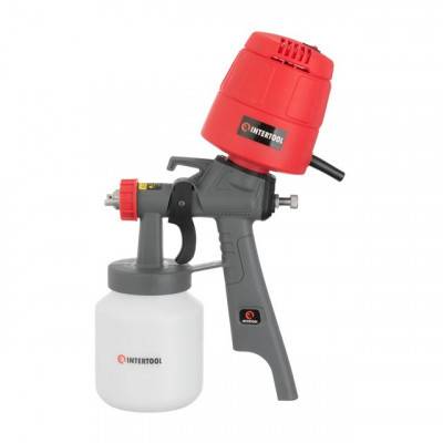 Будкрам купити Краскопульт електричний HVLP 450 Вт., форсунка 1.5 мм, бачок 1л., 0.14-0.35 Бар, 100-200 мл/хв INTERTOOL DT-5045 Краскопульт електричний HVLP 450 Вт., форсунка 1.5 мм, бачок 1л., 0.14-0.35 Бар, 100-200 мл/хв INTERTOOL DT-5045 2