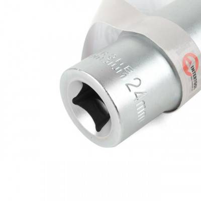 Будкрам купити Голівка шестигранна подовжена 1/2", 24мм*78мм, Хром-Ванадиум INTERTOOL ET-0124 Голівка шестигранна подовжена 1/2", 24мм*78мм, Хром-Ванадиум INTERTOOL ET-0124 5