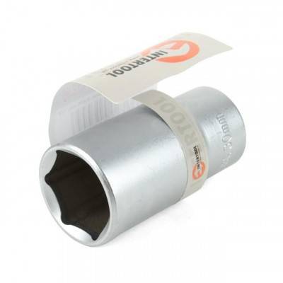 Будкрам купити Голівка шестигранна подовжена 1/2", 30мм*78мм, Хром-Ванадиум INTERTOOL ET-0130 Голівка шестигранна подовжена 1/2", 30мм*78мм, Хром-Ванадиум INTERTOOL ET-0130 2