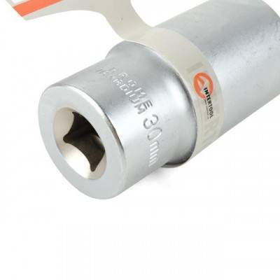 Будкрам купити Голівка шестигранна подовжена 1/2", 30мм*78мм, Хром-Ванадиум INTERTOOL ET-0130 Голівка шестигранна подовжена 1/2", 30мм*78мм, Хром-Ванадиум INTERTOOL ET-0130 3