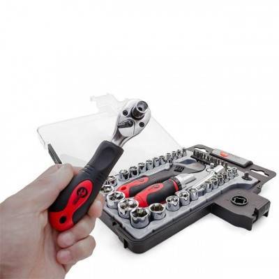 Будкрам купити Набір інструменту 43 од., 3/8 "&amp; 1/4", Cr-V INTERTOOL ET-6003 Набір інструменту 43 од., 3/8 "&amp; 1/4", Cr-V INTERTOOL ET-6003 3