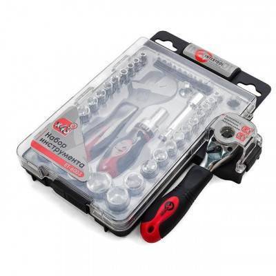 Будкрам купити Набір інструменту 43 од., 3/8 "&amp; 1/4", Cr-V INTERTOOL ET-6003 Набір інструменту 43 од., 3/8 "&amp; 1/4", Cr-V INTERTOOL ET-6003 5